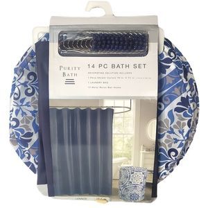 Purity Bath Lennox 14 Piece Blue Bath Set